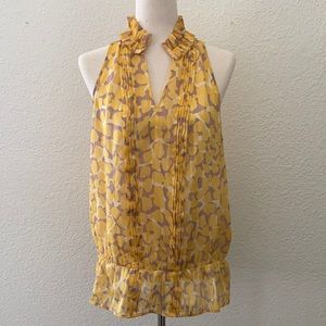 THE LIMITED Ruffle Collar Sleveless Halter Top - L